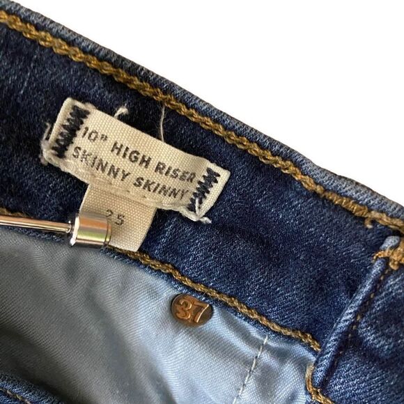 Madewell 10” High Riser Skinny Skinny Jeans Dark Wash Size 25 - Picture 4 of 6